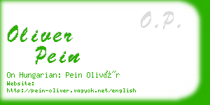 oliver pein business card